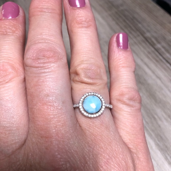 Larimar Sterling Silver Ring - Picture 10 of 12
